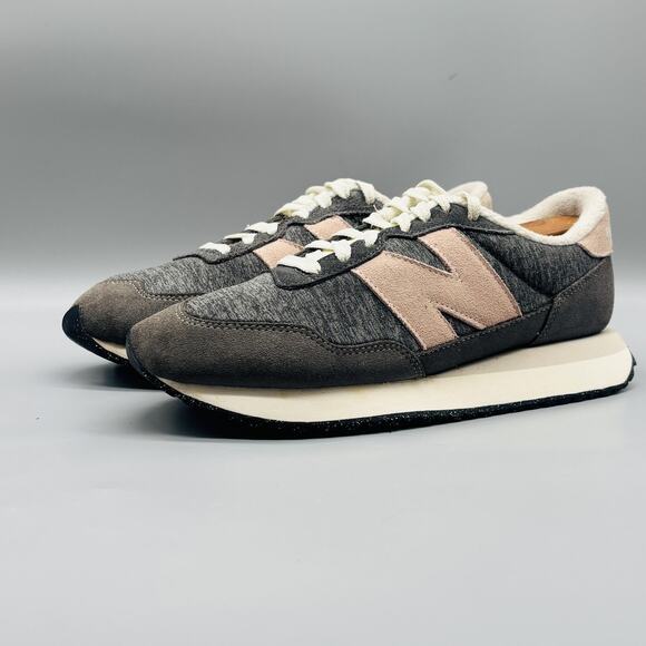 New Balance Shoes Womens 9.5 Gray Pink 237 Retro Running Athletic Sneakers - Picture 3 of 10